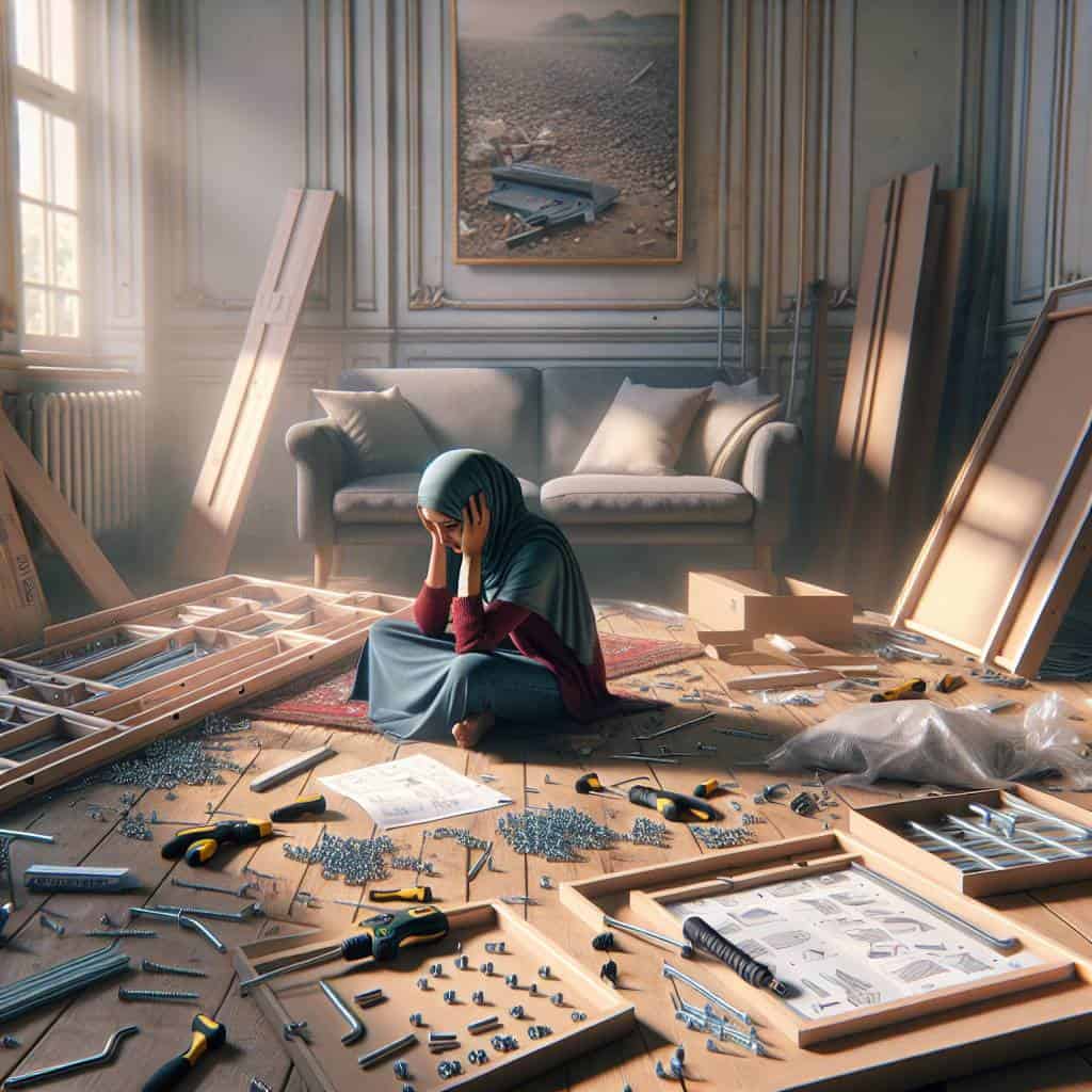 A guide to assembling flat-pack furniture.