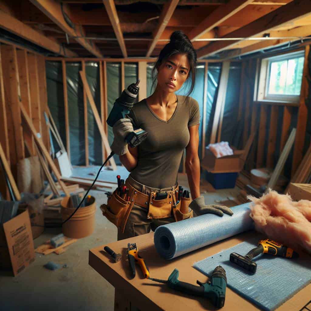 A guide to finishing a basement scene.