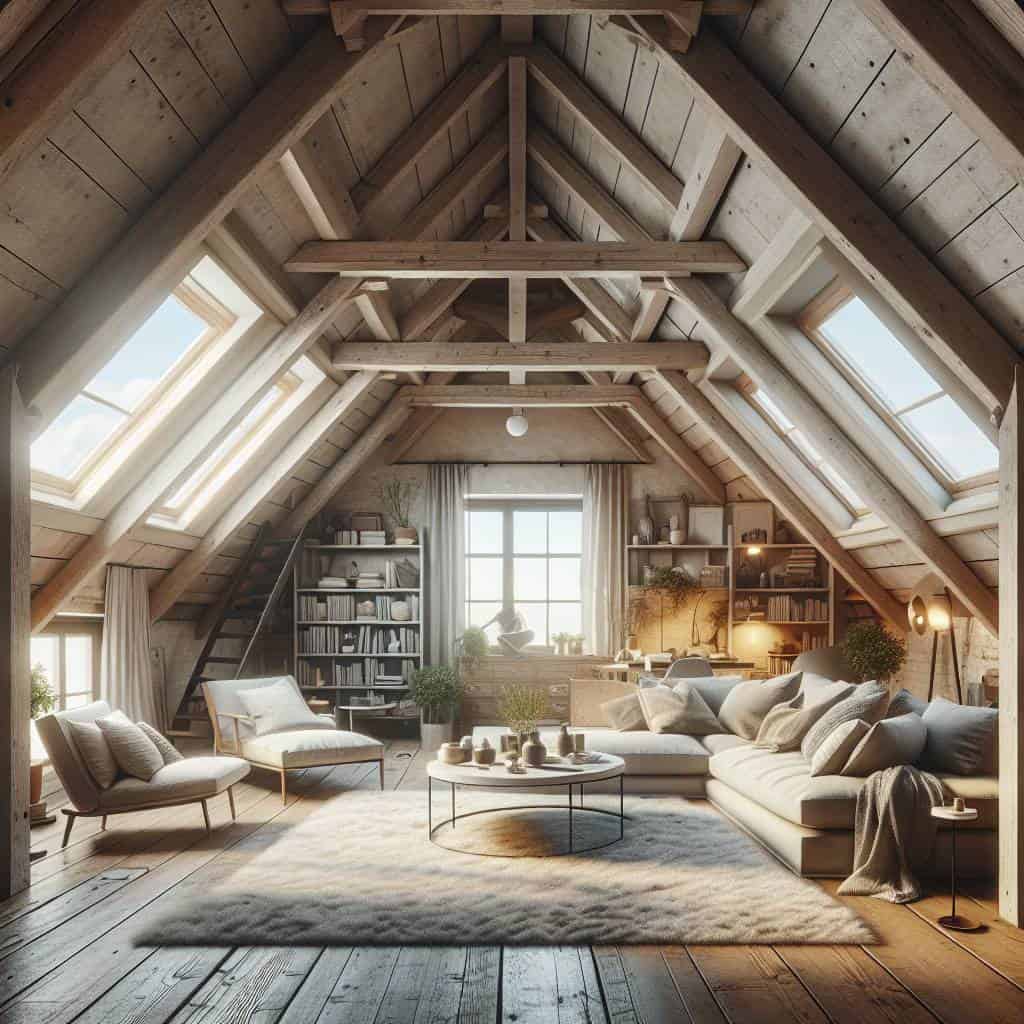 Attic conversion to living space success.