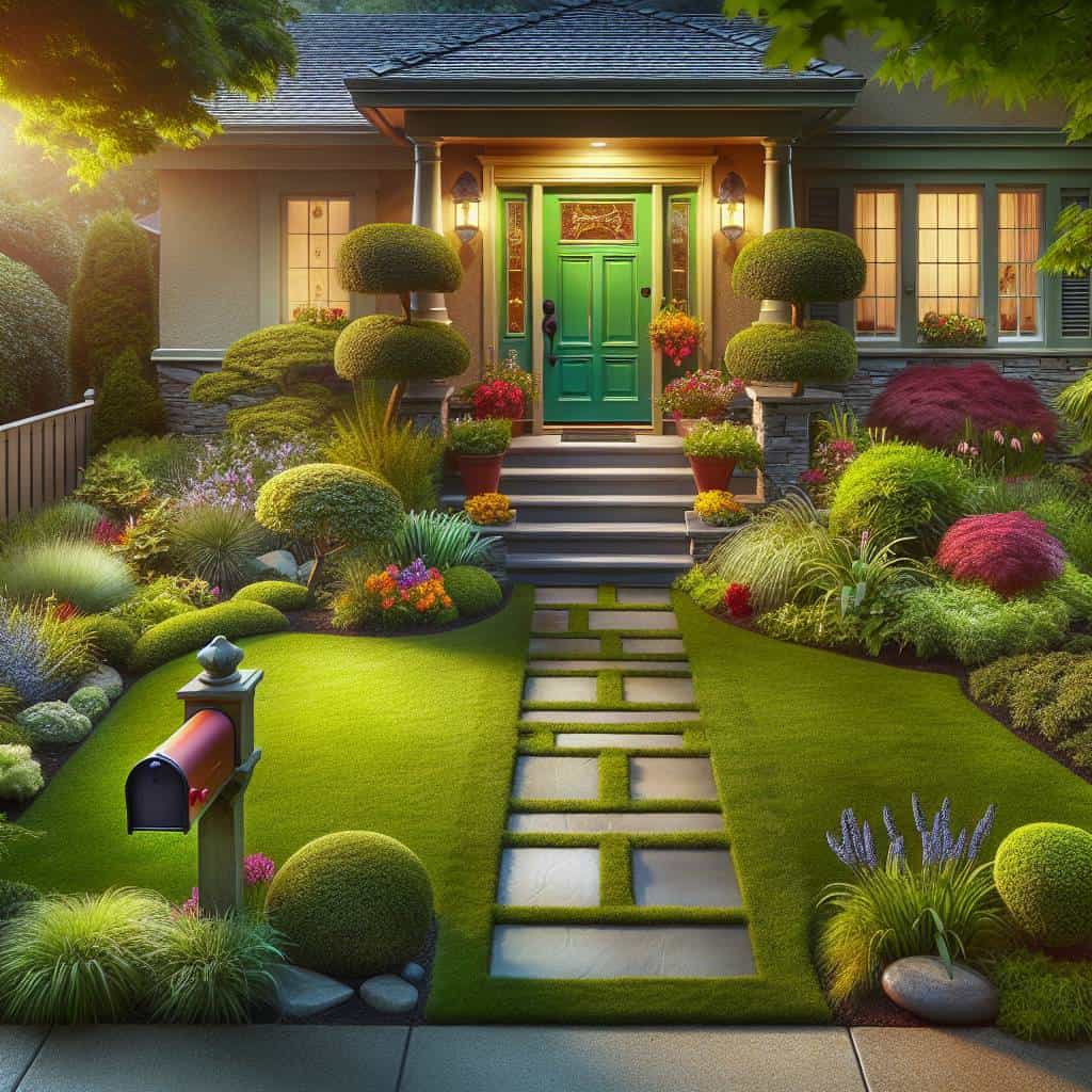 Suburban curb appeal ideas on a budget.