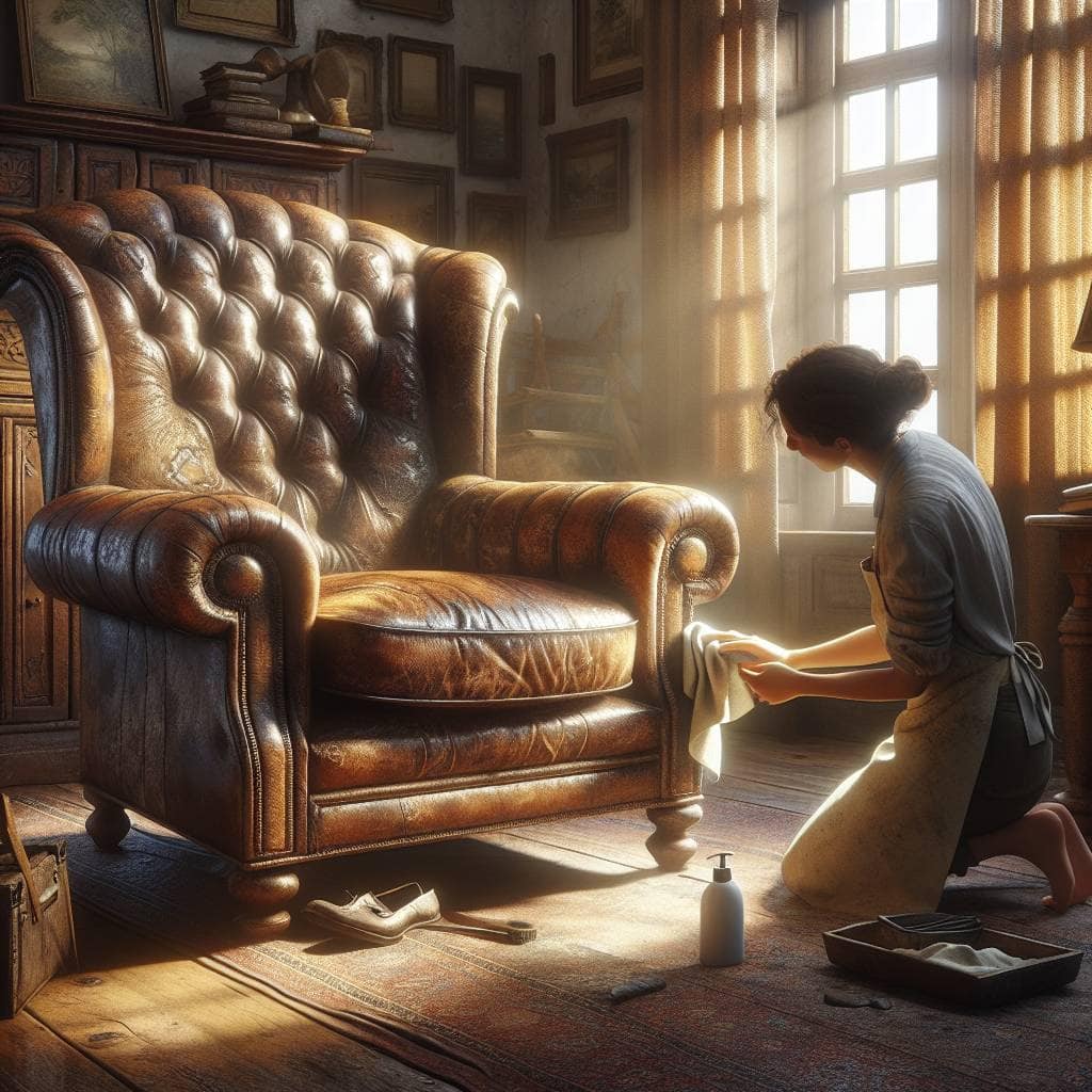 How to care for leather furniture tutorial.