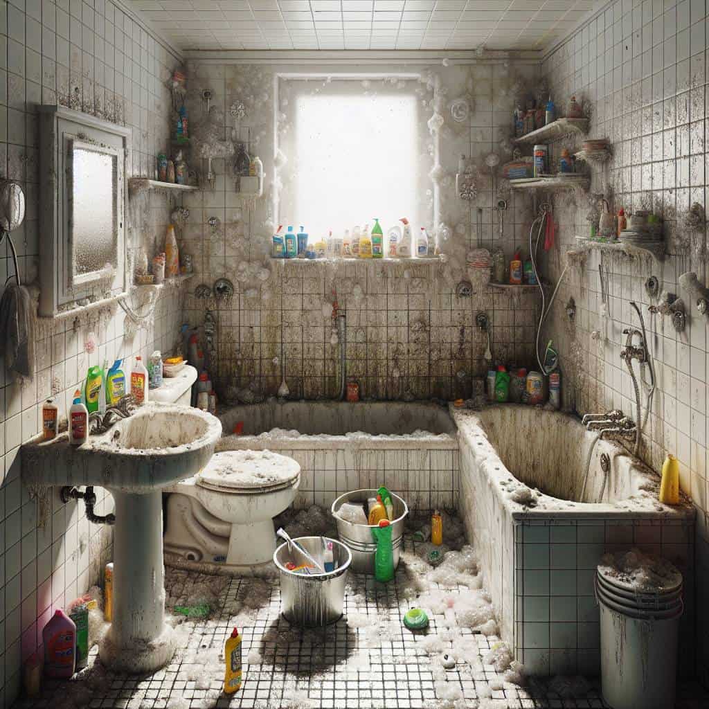 How to deep clean a bathroom supplies.