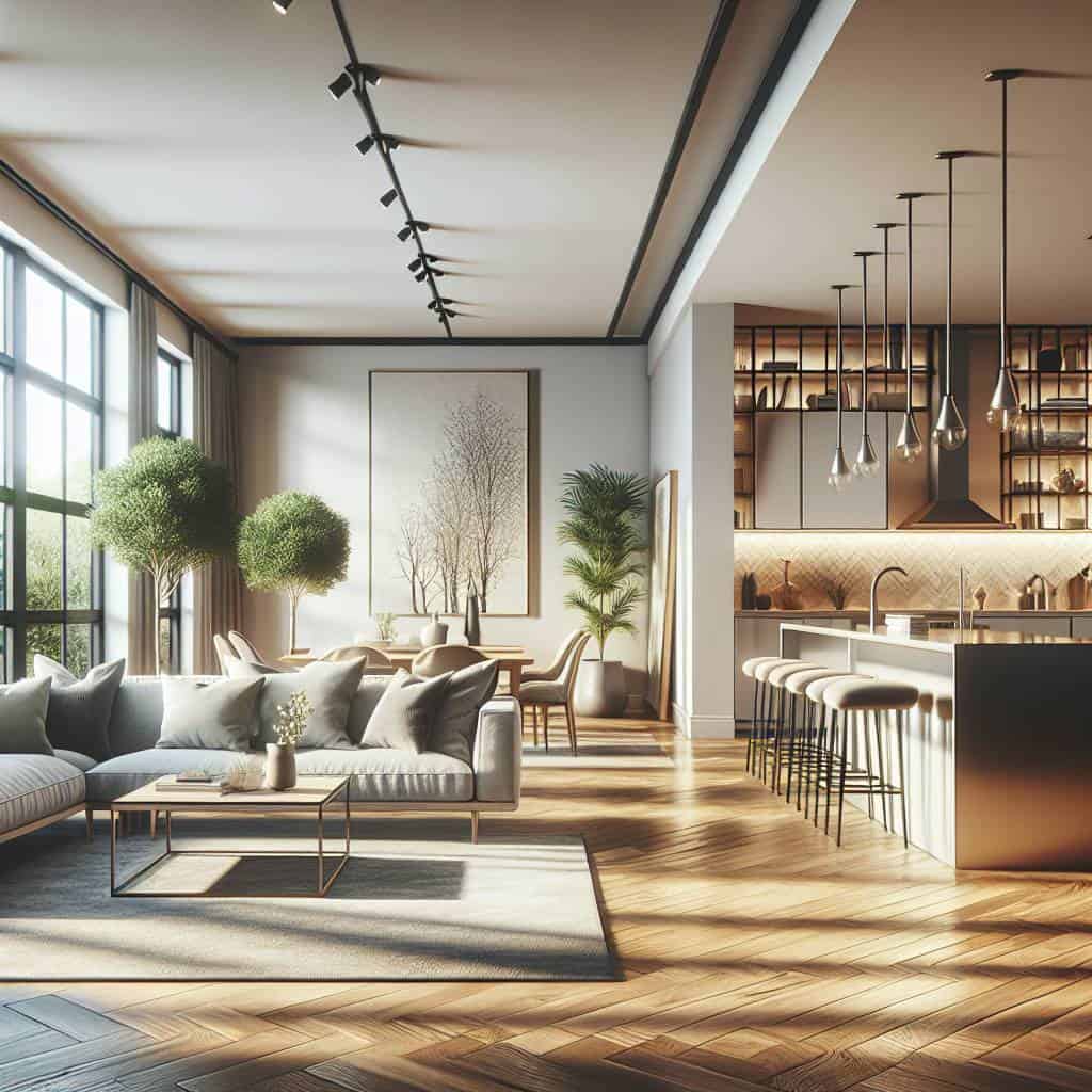 Open concept living room ideas showcase.