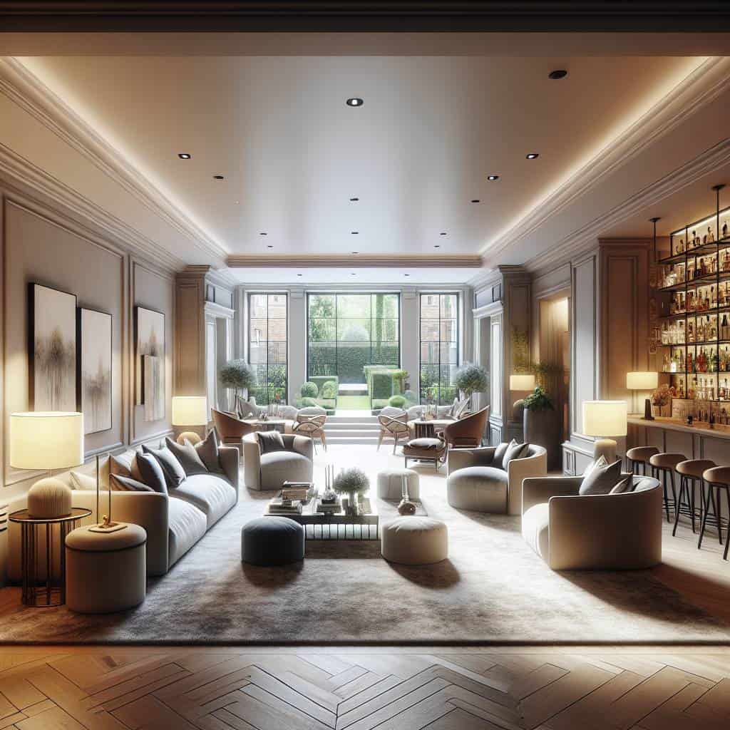 The value of a finished basement showcased.