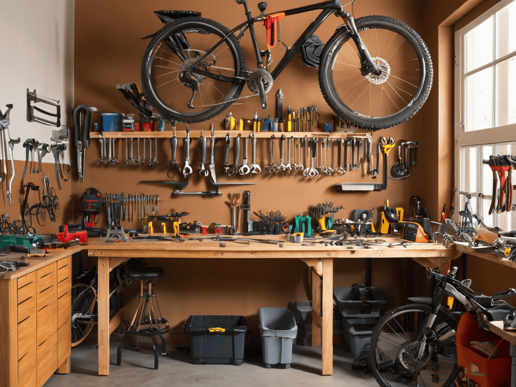 Bicycle maintenance station tips