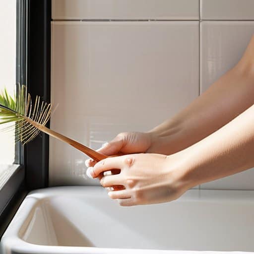 Dry brushing for skin detoxification demonstration