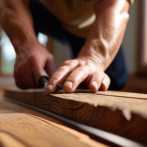 Guide on how to fix a squeaky floorboard.